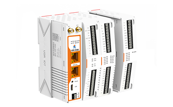 USR-M300 industrial edge IoT gateway with modular IO